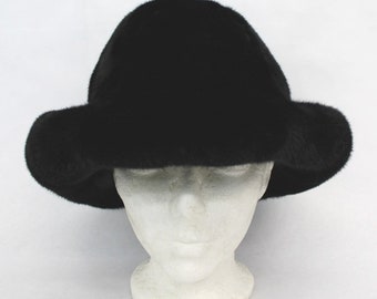 Brand New Black Mink Fur Hat Cap Men Man Women Woman Size All