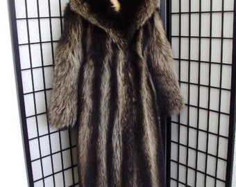 Mint Natural Raccoon Racoon Fur Coat Women Woman Size 2-4 Petite