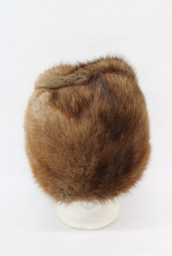 Mint Brown Muskrat Fur Hat Women Woman Size All - image 3