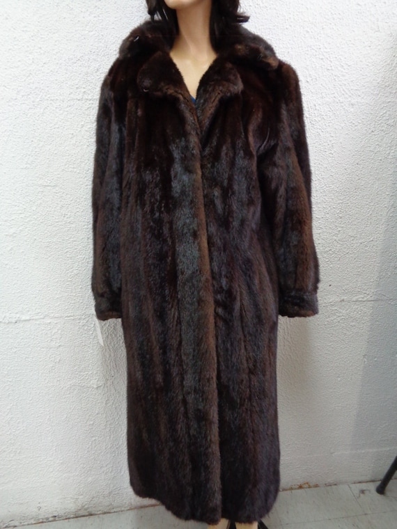 Mint Canadian Dark Ranch Mink Fur Coat Jacket Women Woman Size 12