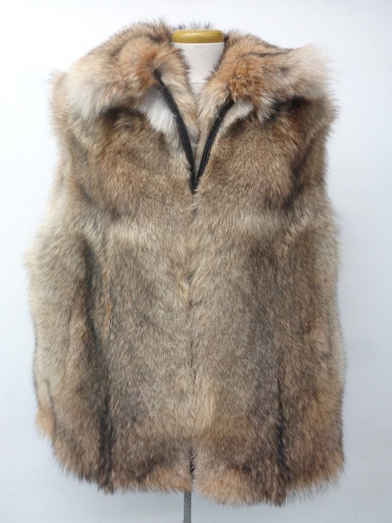 Brand New Natural Coyote Fur Vest Men Man Size All - image 2