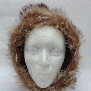 Mint Natural Raccoon Racoon Fur Hood Hat Cap Women Woman Size Small