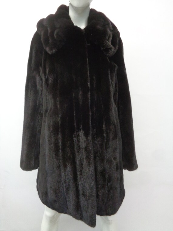 Black fur coat size 6 hotsell