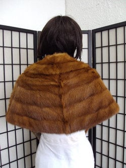 ミント 中国ミンク ファー ストール ショール ラップカラー レディース