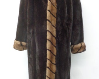 【美品】デミバフミンク 毛皮 ベスト ジャケット ダークブラウン 高級 デミバフミンク 艶あり 毛皮 滑し柔らか レディース ブラウン