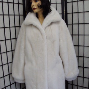 Brand new Canadian white mink fur jacket coat for women woman size all custom made