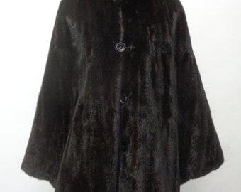 Refurbished New Dark Ranch Mink Fur Cape Cloak Coat Men Man Custom Made