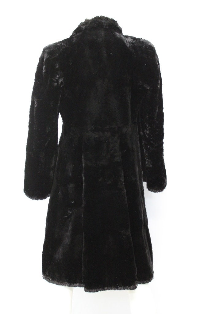 【VICTIM】RECYCLE BEAVER COAT / BLACK Large 1980s Black Long Hair Beaver Fur Coat – Style & Salvage