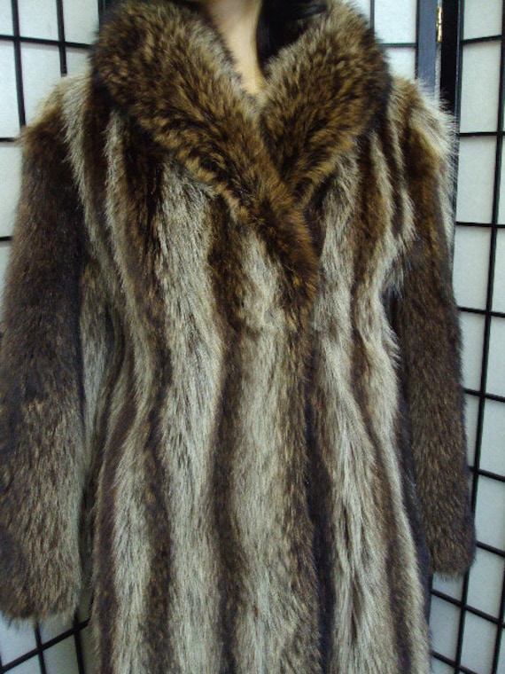 Mint Natural Raccoon Raccoon Fur Coat Jacket Wome… - image 2