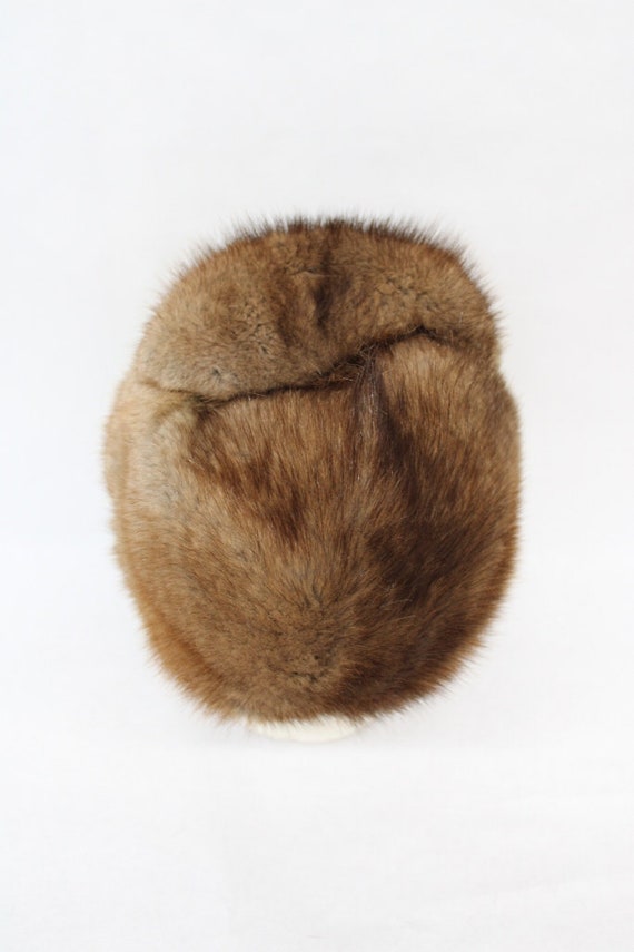 Mint Brown Muskrat Fur Hat Women Woman Size All - image 5