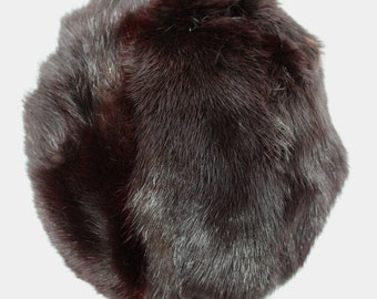 MINT CANADIAN DARK RANCH MINK FUR & SUEDE HAT CAP WOMEN WOMAN SIZE ALL MINT CANADIAN DARK RANCH MINK FUR & SUEDE HAT CAP WOMEN  main image 4