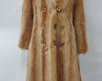 Mint Tanuki Raccoon Fur Coat Jacket Women Woman Size 2-4 Petite New Lining!