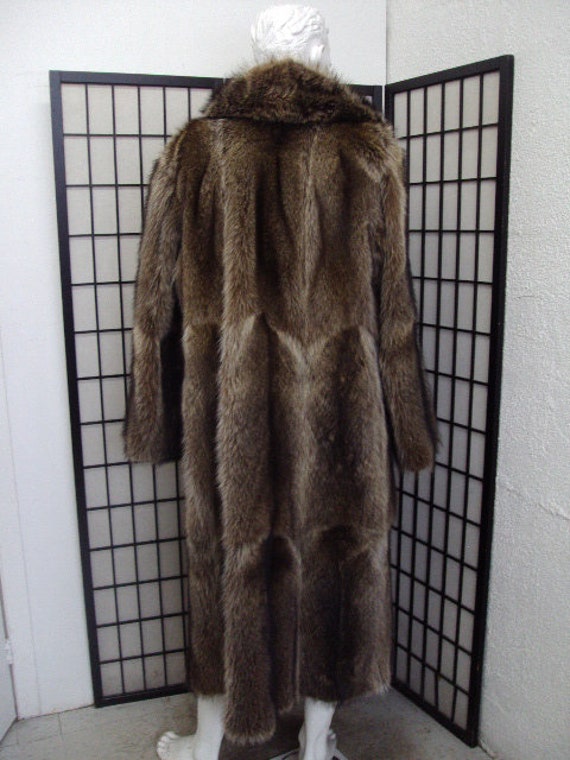 新品 天然アライグマ毛皮ロングコート メンズ - Etsy 日本