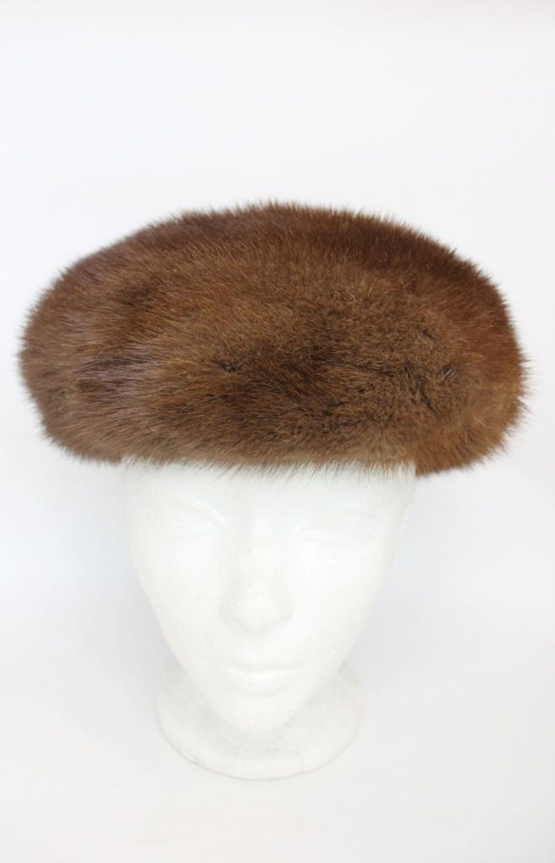 Excellent Canadian Demi Buff Mink Fur Hat Women Woman Size 