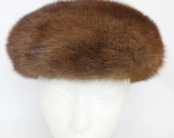 優れたカナダ製デミバフミンクファーハット女性用女性サイズすべて