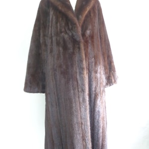 Excellent Canadian Dark Ranch Mink Fur Coat Jacket Women Woman Size 8 Medium