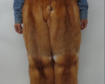 Brand New Red Fox Fur Pants Men Man Women Woman Size All
