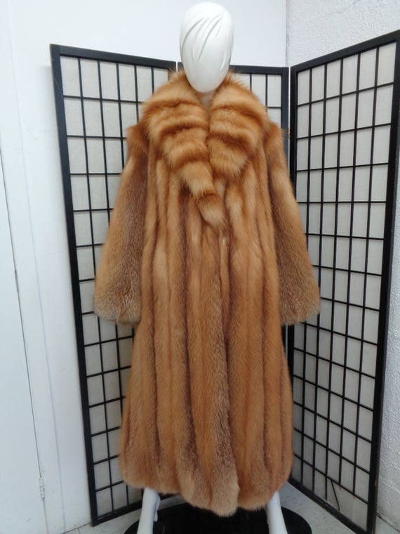 新品レッドフォックスファーコート女性用女性サイズすべてカスタム