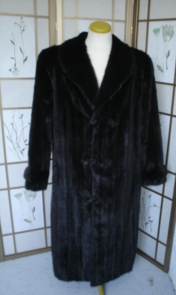 Brand New Black Canadian Plain Mink Fur Coat Jacke