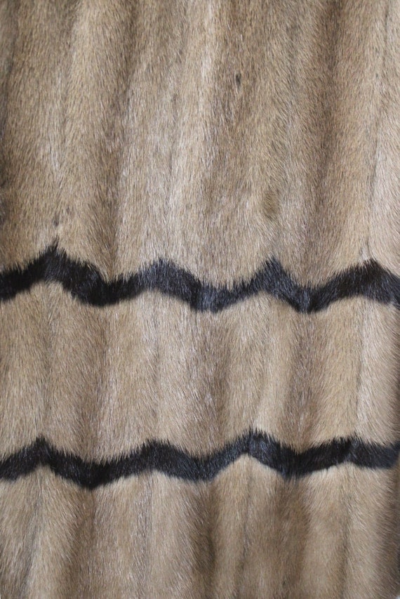Refurbished New Pastel & Dark Ranch Mink Fur Coat… - image 4