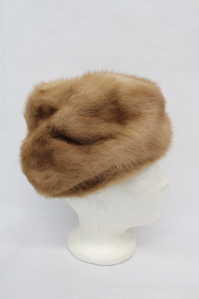 EXCELLENT CANADIAN PASTEL MINK FUR HAT CAP WOMEN WOMAN SIZE ALL s-l400.jpg main image 2