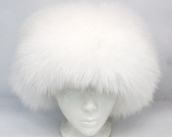 Brand New White Mink& Fox Fur Hat Women Woman Size All