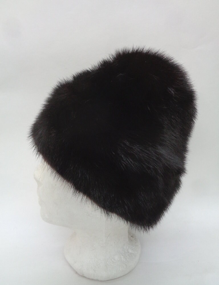 Mint Canadian Dark Ranch Mink Fur Hat Cap Women Woman Size  display picture 2