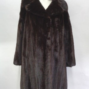 Excellent Canadian Dark Ranch Mink Fur Coat Jacket Women Woman Size 10 Medium