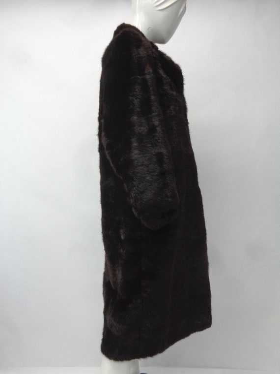 Mint Dark Brown Muskrat Fur Coat Jacket Women Wom… - image 3