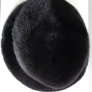 Brand new black mink fur hat men man size all custom made image 5