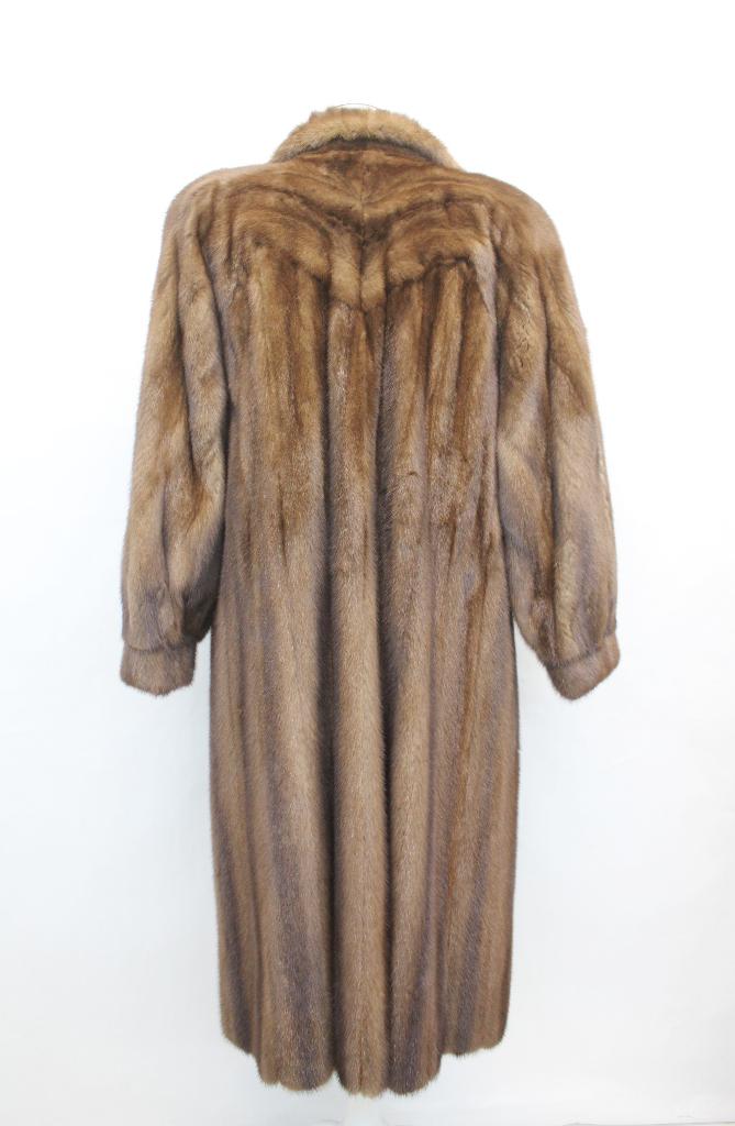 優れたデミバフブラウンのミンクファーコートジャケットレディース
