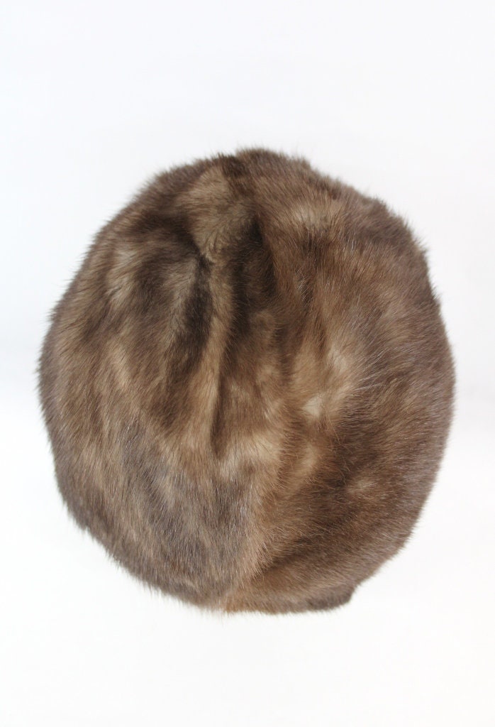 EXCELLENT CANADIAN LUTETIA MINK FUR HAT CAP WOMEN WOMAN SIZE ALL W/FEATHER Excellent Canadian Lutetia Mink Fur Hat Women Woman Size All  main image 2
