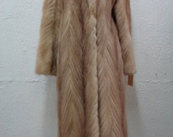 Mint Canadian Pastel Mink Tail Fur Coat Jacket Women Woman Size 6-8 Small