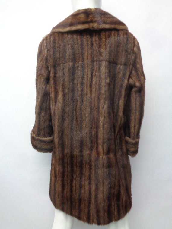 Scrap Item: Brown Muskrat Fur Coat Jacket Arts Crafts