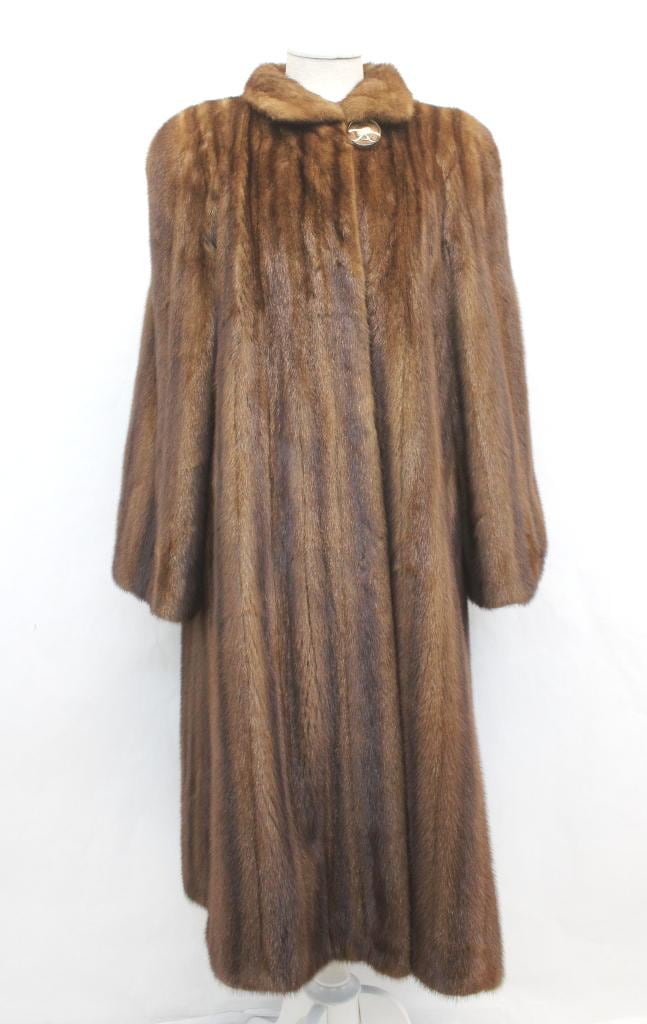 saitoh furs 高級ファーコート　ミンク　カナダ製 ブラウン　サイズ14 saitoh furs 高級ファーコート ミンク カナダ製 ブラウン サイズ14