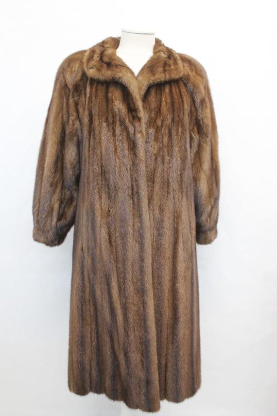 優れたデミバフブラウンのミンクファーコートジャケットレディース