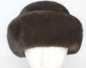 Brand New Dark Ranch Mink Fur Hat Women Woman Size All - Etsy