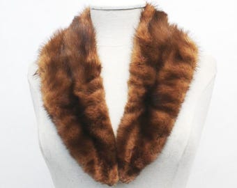 Excellent Demi Buff Mink Fur Shawl Collar Wrap Women Woman 