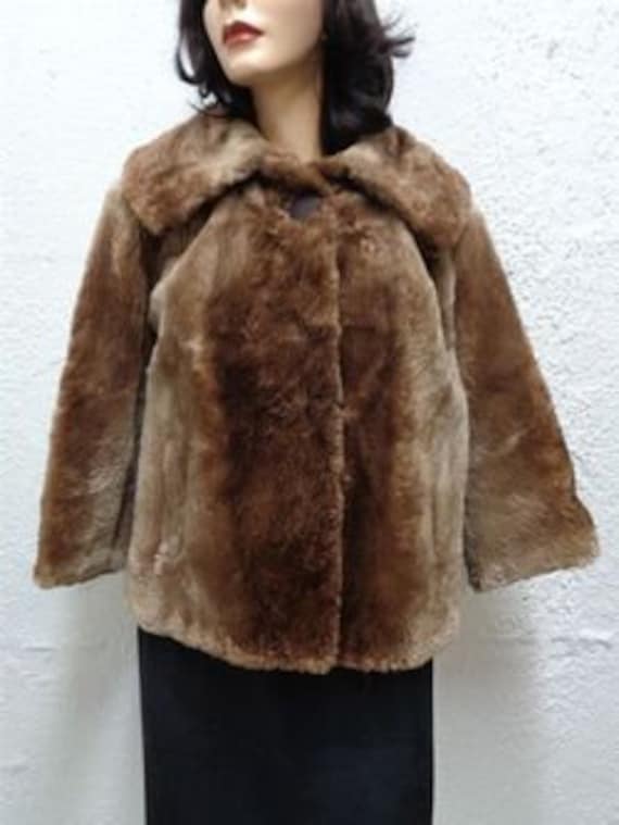 Scrap Sheared Beaver Fur Jacket Bolero