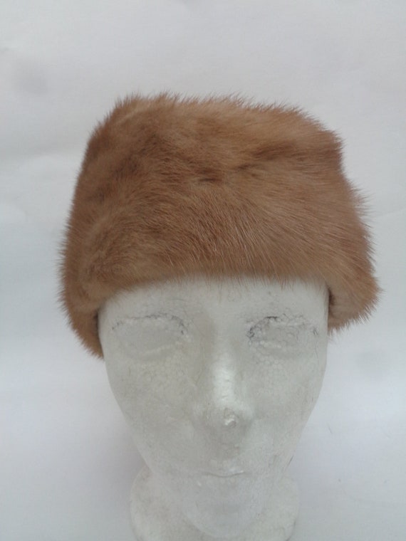 Excellent Canadian Pastel Mink Fur Hat Cap Women Woman Size 