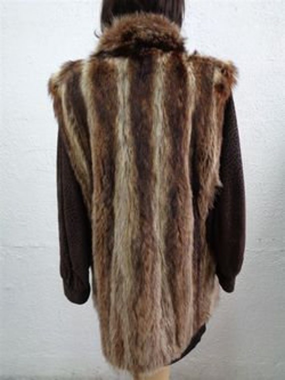Excellent Raccoon Racoon & Suede Fur Coat Jacket … - image 4