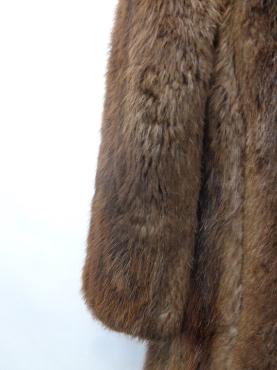 Mint Brown Beaver Fur Coat Jacket Women Woman Siz… - image 3