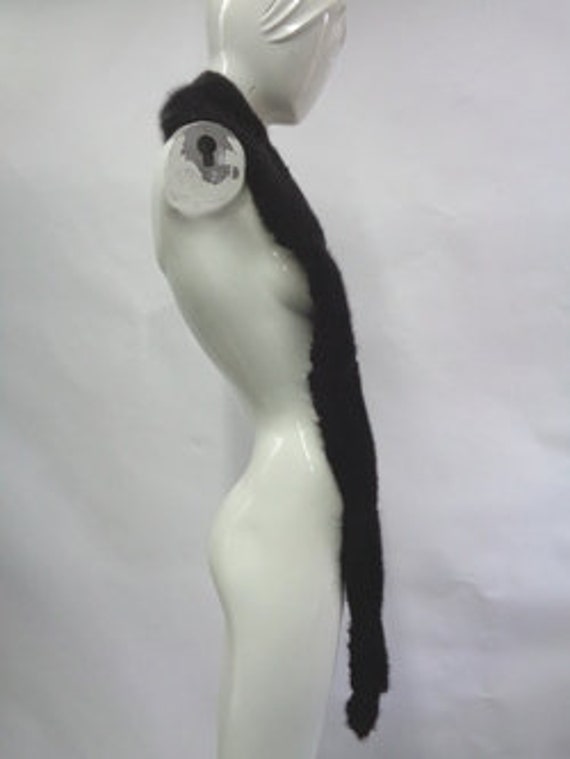 Refurbished New Black Mink Fur Scarf Wrap Women Woman Size 4 Refurbished New Black Mink Fur Scarf Wrap Women Woman Size 4
