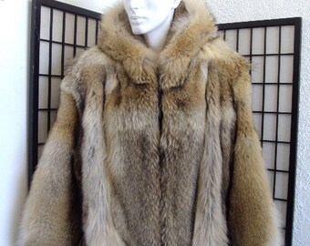 Natural Coyote Fur Jacket Coat 