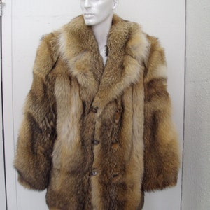 Brand New Natural Canadian Coyote Fur Jacket Coat Men Man