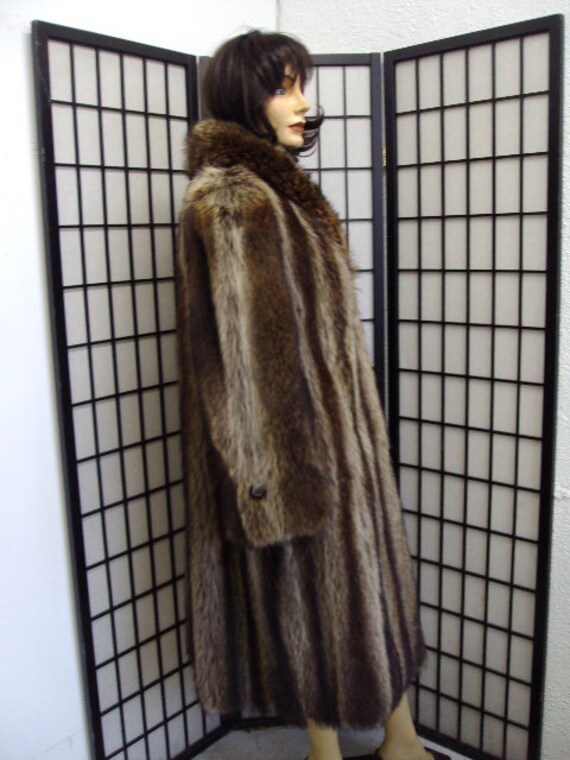 Mint Natural Raccoon Raccoon Fur Coat Jacket Wome… - image 3