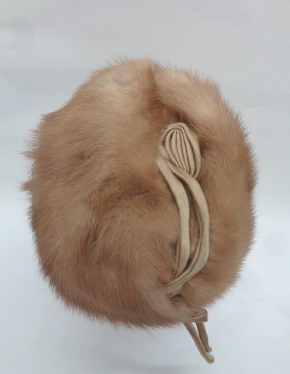 EXCELLENT CANADIAN PASTEL MINK FUR HAT CAP WOMEN WOMAN SIZE ALL Excellent Canadian Pastel Mink Fur & Cloth Hat Cap Women  main image 4