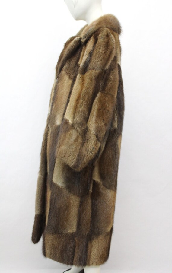 Mint Natural Brown Muskrat Fur Coat Jacket Women … - image 2