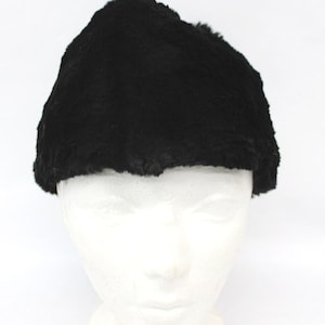 Excellent Black Sheared Rabbit Fur Hat Woman Women Size All
