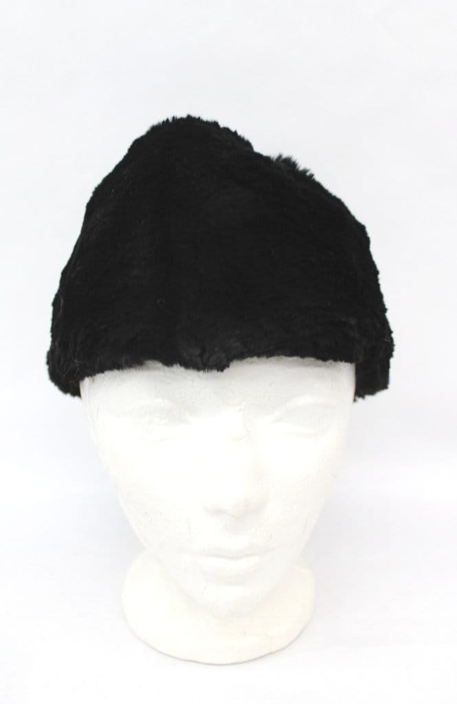 EXCELLENT BLACK SHEARED RABBIT FUR HAT CAP WOMEN WOMAN SIZE ALL NEW LINING! The Moscow Full Fur Rabbit Ladies Russian Hat in Black  main image 3